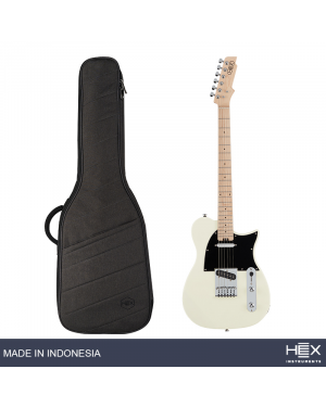 Hex T100 S/IV Ivory Telecaster Electric Guitar with Deluxe Bag