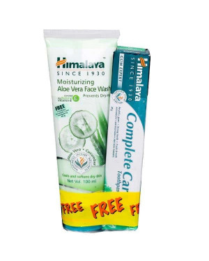 Himalaya Moisturizing Aloe Vera Face Wash 100ml Toothpaste Free