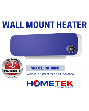 Hometek Heater Wall Mount Heater Model Radiant with Wifi Smart Phone Operation 2000W