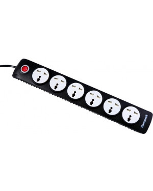 Honeywell 6 Socket Surge Protector with master switch ( Black)