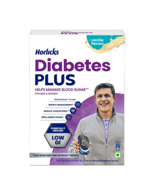 Horlicks Diabetes Plus, Vanilla, 400g | Helps Manage Blood Sugar | Starts working from Day 1 | India's Highest Fibre Health Drink for Diabetes