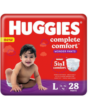 Huggies Wonder Pants Large Diapers (28 Count) for 9-14kg