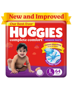 Huggies Wonder Pants Large Size Diapers - 64 Count for 9-14kg