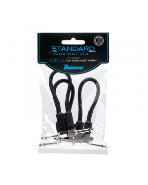Treasure Music - IBANEZ SI05P3 0.5FT/15CM Right Angled Guitar Patch Cables,3 Pieces