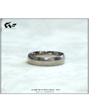 White Feathers Draggy Silver Band Ring (3 g)