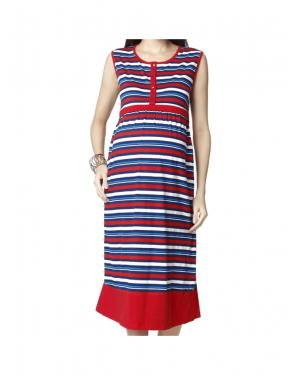 Nine Maternity Multicolour Stripes Nursing Dress 5417