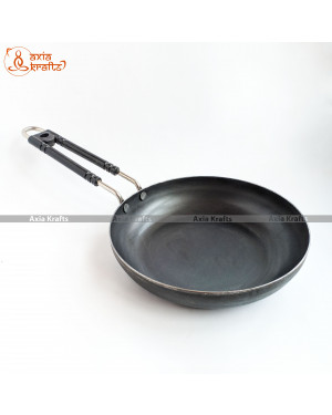 Axia Krafts Iron Frying pan 20 cms (Heavy) | Iron Fry Pan