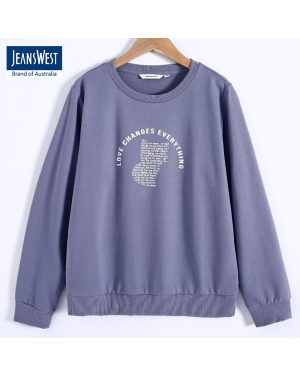 Jeanswest Dsty.Blue Sweatshirt For Women