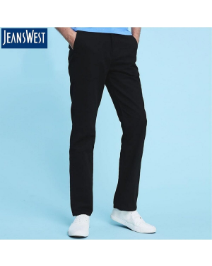 Jeanswest Cotton Black Pants For Men