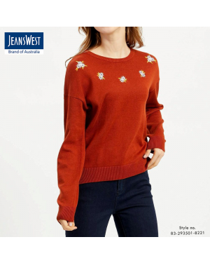 Jeanswest Orange Sweater For Women
