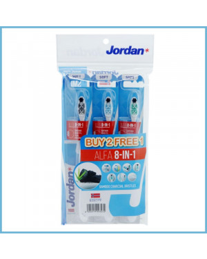 Jordan Adult Toothbrush Alfa 8-in-1 (Buy 2 Get 1 Free)