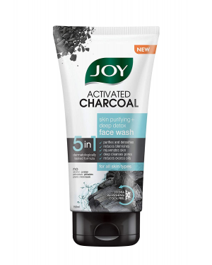 Joy Activated Charcoal Face Wash | Skin Purifying and Deep Detox | Fights Pollution, Blackheads, Whiteheads, Dark Spots, Acne and Pimples | Oil Control | Deep Pore Cleansing - Paraben Free - 50 ml
