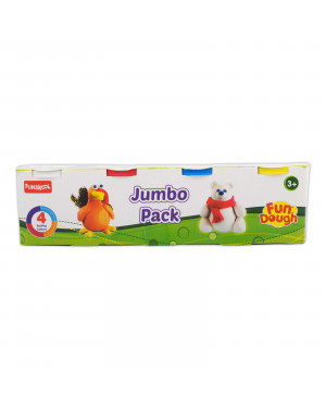 Funskool Fun Dough Jumbo Pack,Shaping and Sculpting-Multicolour Carton