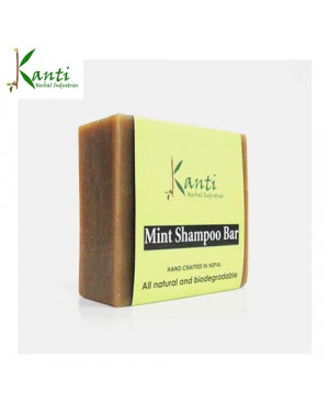 Kanti Herbal Mint Shampoo Bar – 80g