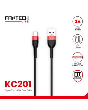 Fantech KC201 USB to type C Data Cable (Black,Red)