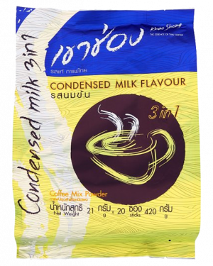 Khao Shong Coffee Mix Powder Condensed Milk 420 Gm (20gm*20 Sticks) 12 Bags