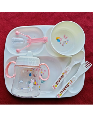 Laughing Buddha - Kids Rabbit Dinner Set BPA Free – 910