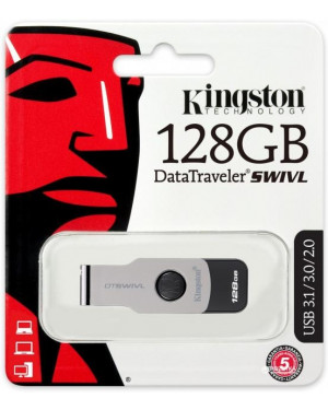 Kingston USB 3.0 DataTraveler Flash Pen Drive Capless Swivel Design 128GB