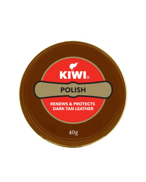  Kiwi Paste Shoe Polish - Dark Tan 40g