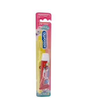 Kodomo Kid Set 0.5-3yrs - Dental Baby Set Toothbrush + Toothpaste