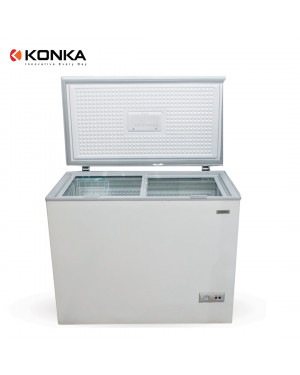 Konka KCF 227 W 225Ltrs Chest Freezer Hard Top Glass Sliding 