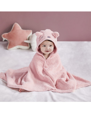 KUB Baby Bath Towel Mouse Pink
