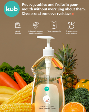 KUB Baby Bottle, Fruit and Vegetable Cleanser 600 ml