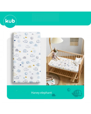 KUB Waterproof Fitted Bed Sheet 120*65Cm Elephant