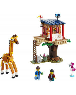 LEGO Creator 3in1 Safari Wildlife Tree House 31116 Building Kit Featuring a House Toy, Biplane Toy and Catamaran Toy