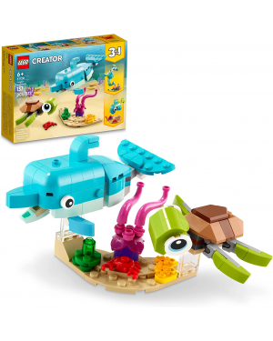 LEGO Creator 3in1 Dolphin and Turtle 31128 Building Toy Set