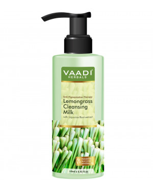 Vaadi Herbals Lemongrass Cleansing Milk with Liquorice Root extract - Anti Pigmentation Therapy (250 ml)