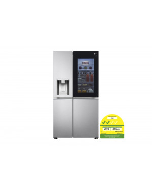 LG 617L side-by-side-fridge with InstaView Door-in-Door™ in New Noble Steel GS-X6172NS