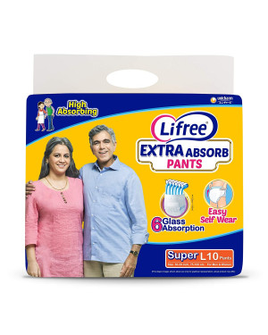 Lifree Large Size Diaper Pants For Men and Women- 10 Count