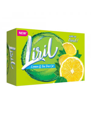 Liril Lemon & Tea Tree Oil Soap, Made from 100% Vegetable Oils, 100g