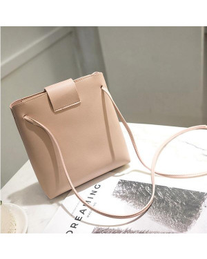 Pink Women’s Fashion Pearl Deer Lock PU Leather Shoulder Bag 41001284 