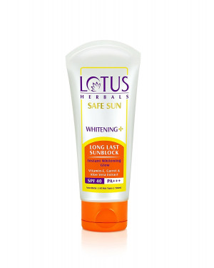 Lotus Herbal Safe Sun Whitening + Long Last Sunblock SPF 40 PA+++ , 100 g