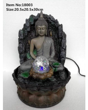 Laughing Buddha - Lord Buddha Water Fountain with LED Lights