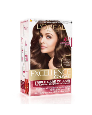 L'Oreal Paris Excellence Creme Hair Color - 4.25 Aishwarya Brown (72ml+100g)