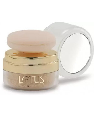 LOTUS MAKE - UP Naturalblend Translucent Loose Powder with Auto-Puff SPF-15 (Sunset Beach -820) Compact 10 g