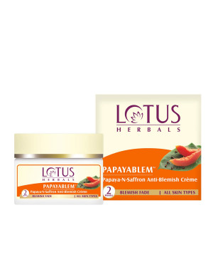 Lotus Herbals Papayablem Papaya-n-Saffron Anti-Blemish Cream, 250g