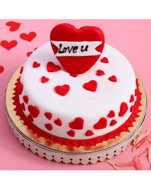 Love U Hearts Designer Cake 2 Pound