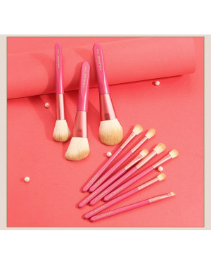 Maange 10pcs Candy Color Makeup Brush Set With Blush Loose Powder Eye Shadow Brush Soft Bristles Mag 5988rr