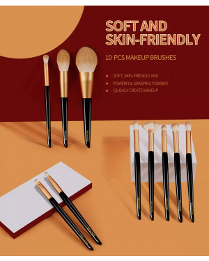 MAANGE 10pcs Professional Makeup Brush Set MAG 51084HJ