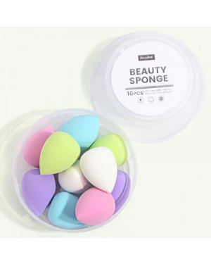 Maange 10pcs Soft Makeup Sponge Puff For Foundation With Case Mag51043