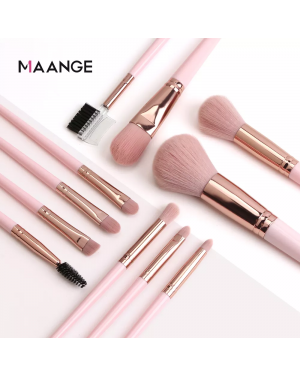 Maange 11pcs Makeup Brushes Set With Foundation Powder Blush Brush Synthetic Hair Mag5862