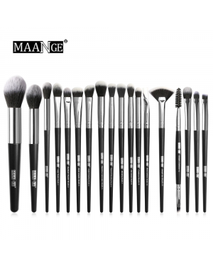 Maange 20pcs Pro Makeup Brushes Set Multifunctional Powder Eyeshadow Make Up Brush With Portable Pu Case