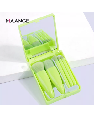 Maange 5pcs Neon Makeup Brushes Multifunctional Portable Travel Foundation Blush Eye Shadow Beauty Set Mag51127g