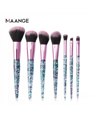 MAANGE 7pcs Quicksand Make up Brush Diamond Handle Cosmetic Brush Set MAG5576L