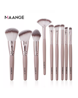 Maange 9pcs Professional Makeup Brushes Set Foundation Powder Eyeshadow Blending Blush Make Up Brush Beauty Cosmetic Tools Mag 5886fszh