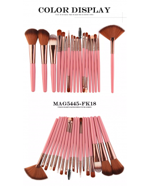 Maange 18pcs Make Up Brush Set With Cosmetic Powder Eye Shadow Foundation Blush Blending Beauty Mag5445fk